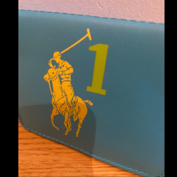 New RL gwp magnetic Card case w key loop #1 blue - Picture 2 of 3